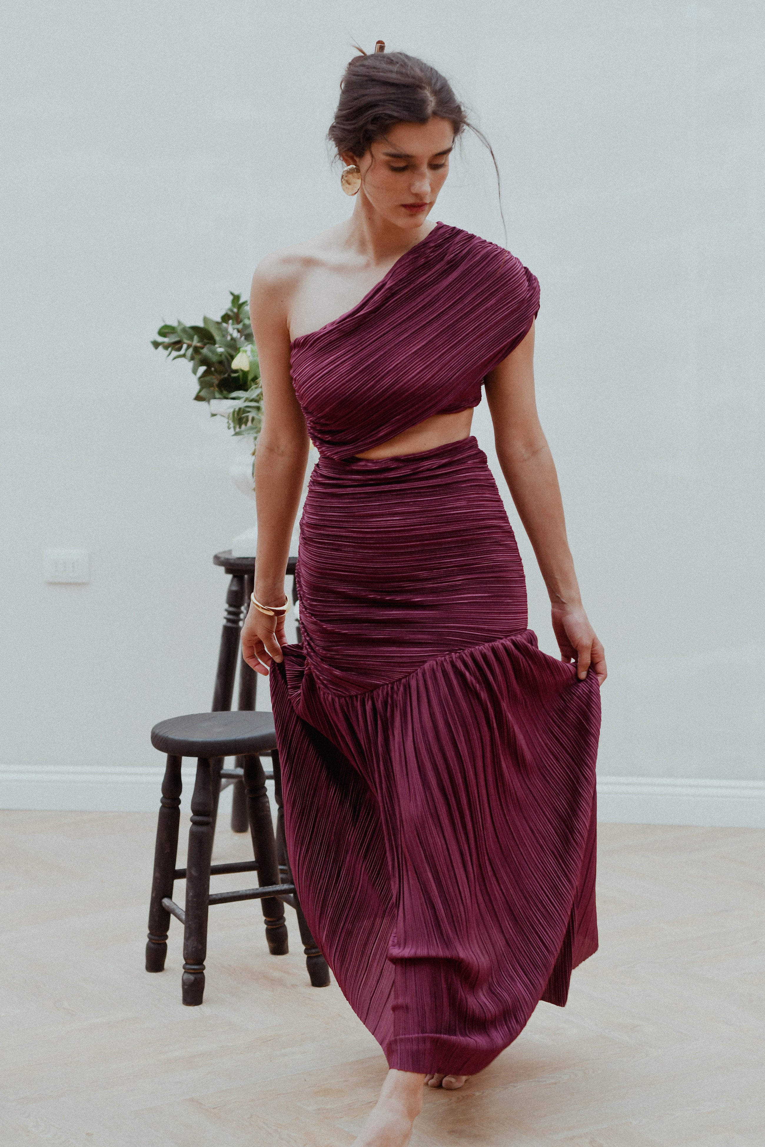 Vestido Plisado Conchovino