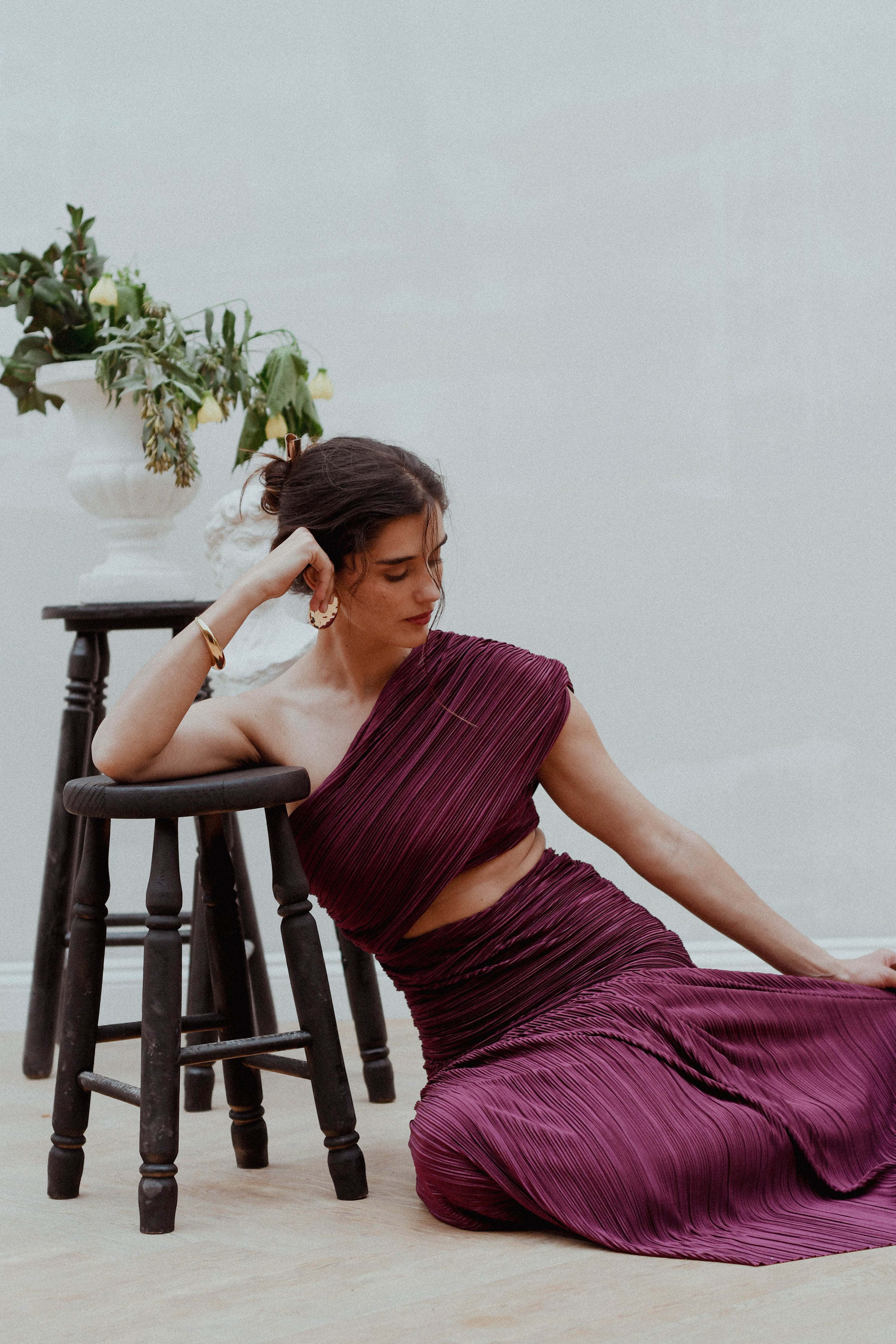 Vestido Plisado Conchovino