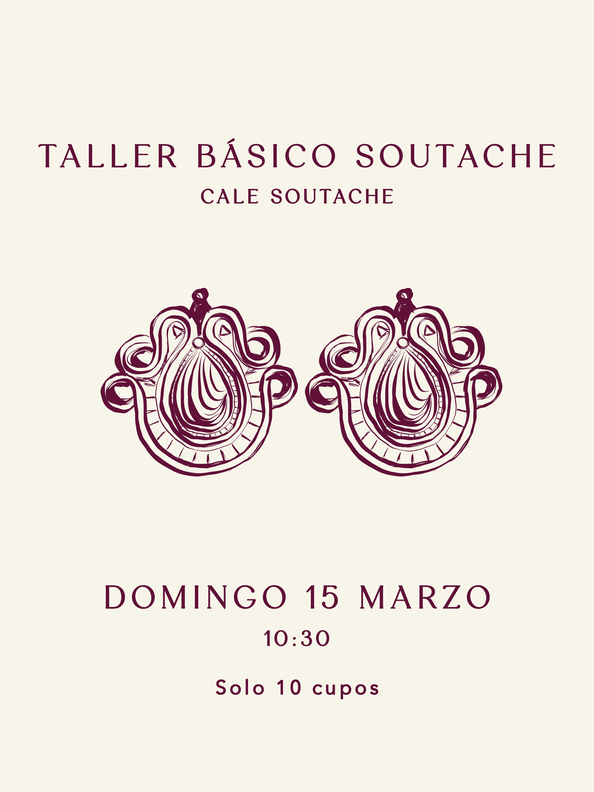 Taller Básico Soutache - Cale Soutache - Domingo 15 de Marzo