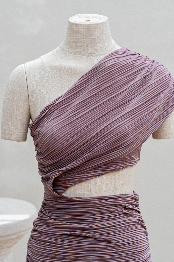 Vestido Plisado Lila