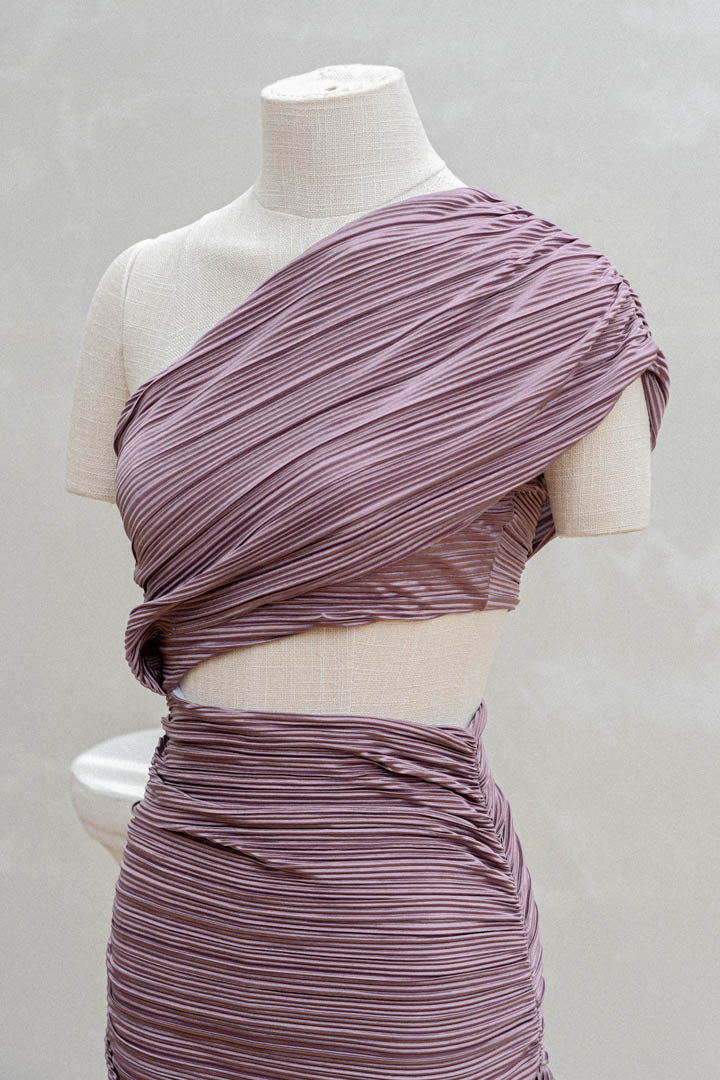 Vestido Plisado Lila