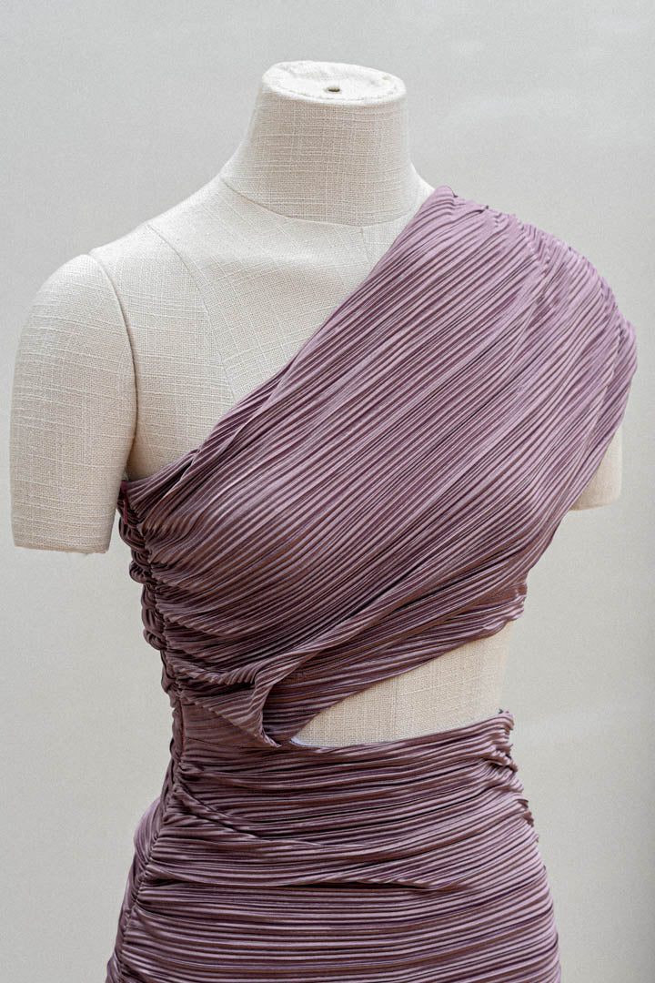 Vestido Plisado Lila