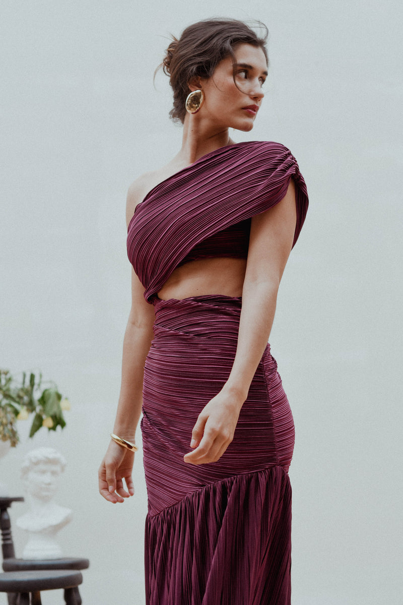 Vestido Plisado Conchovino