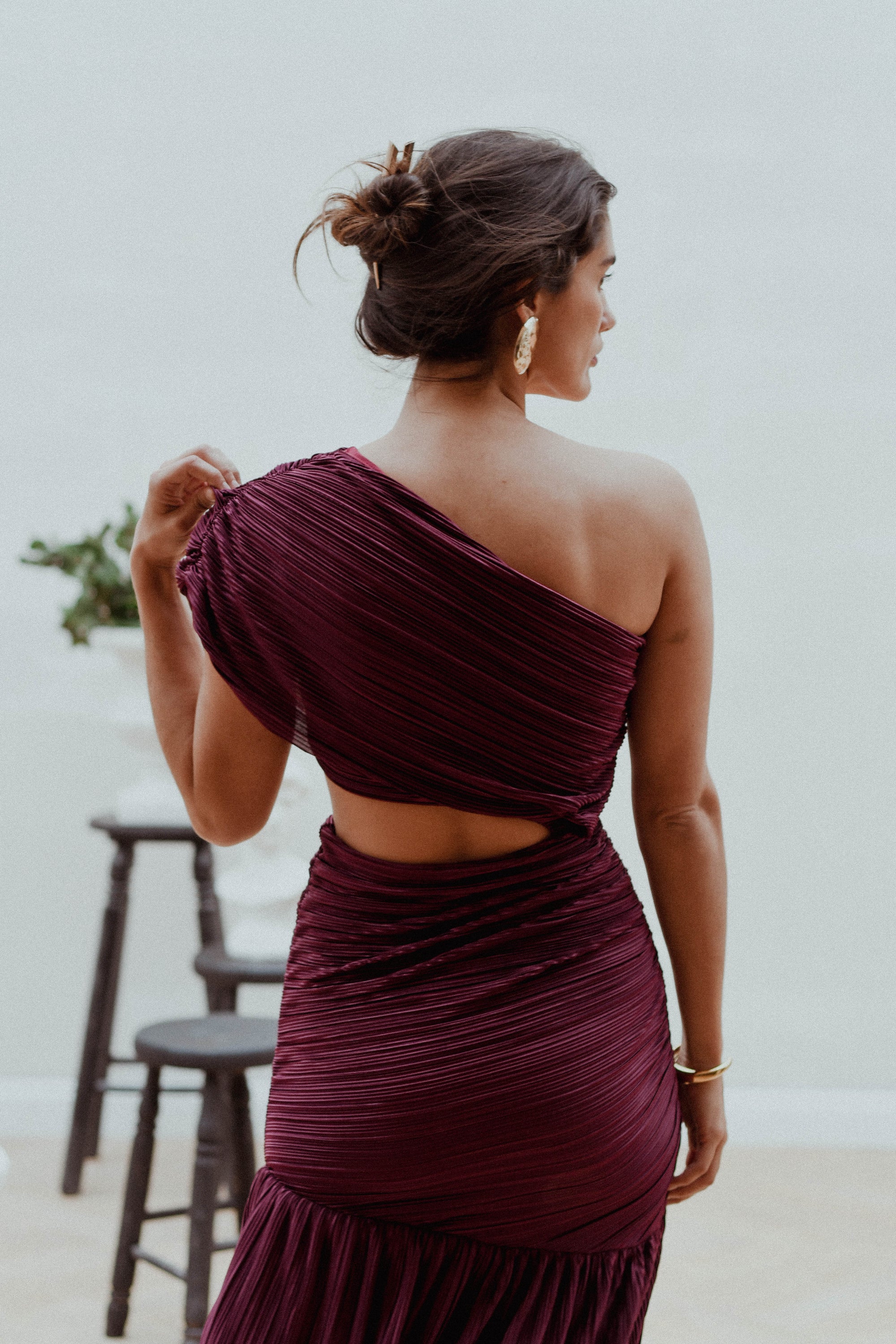 Vestido Plisado Conchovino