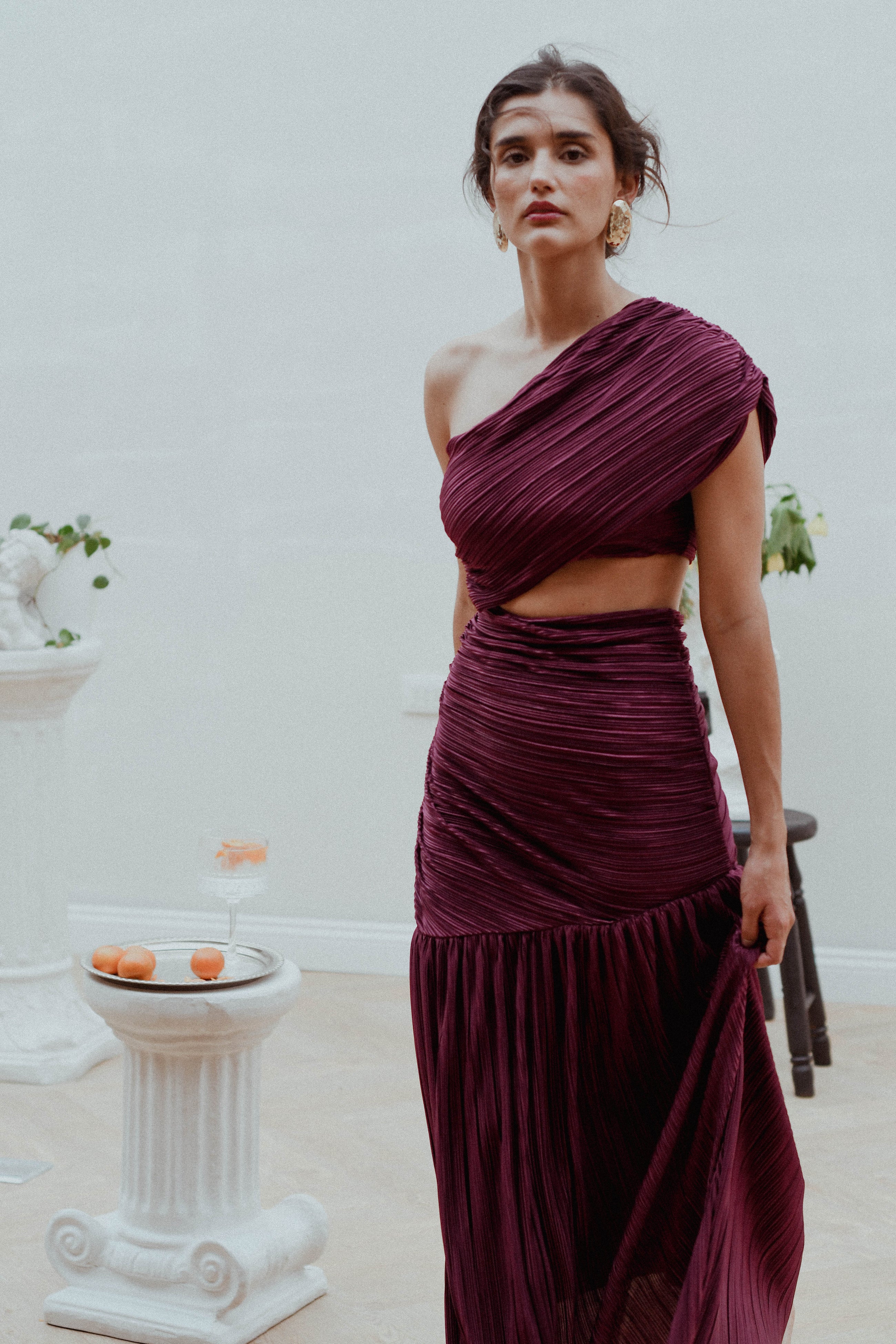 Vestido Plisado Conchovino