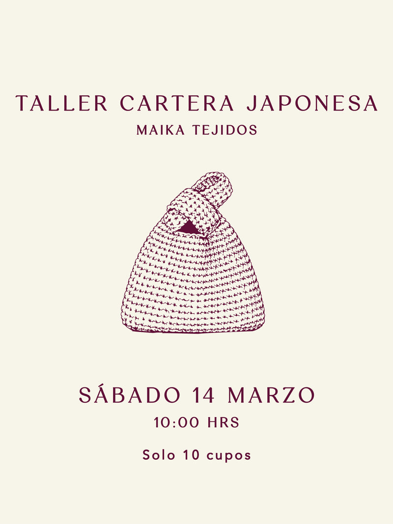 Taller Cartera Japonesa - Maika Tejidos - Sábado 14 de Marzo
